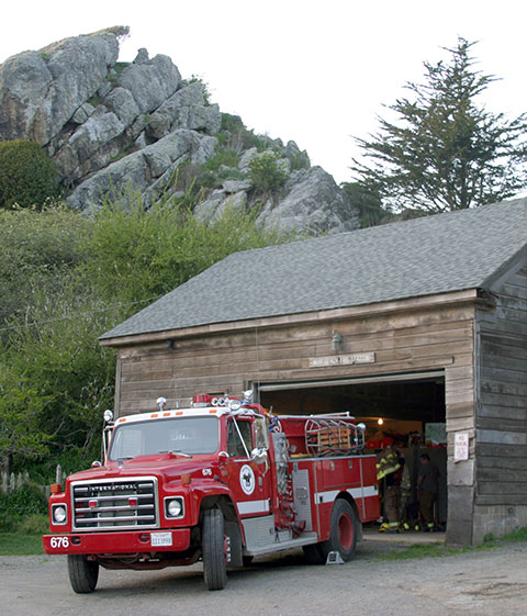 Firehouse with Old 676 Engine